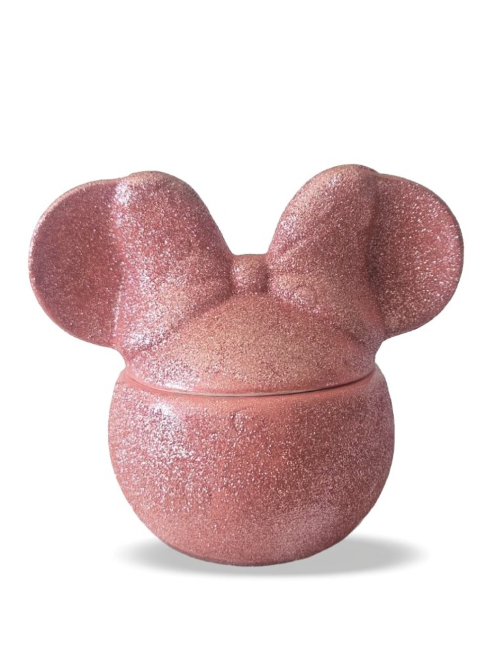Disney Minnie Mouse Pink Glitter Trinket Jar